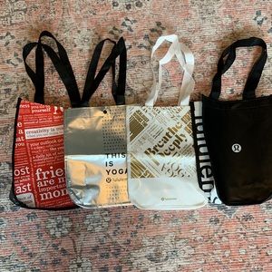 Lululemon reusable totes - 4 pack!!